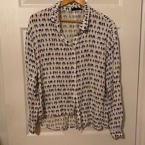 Stylish Black and White Blouse